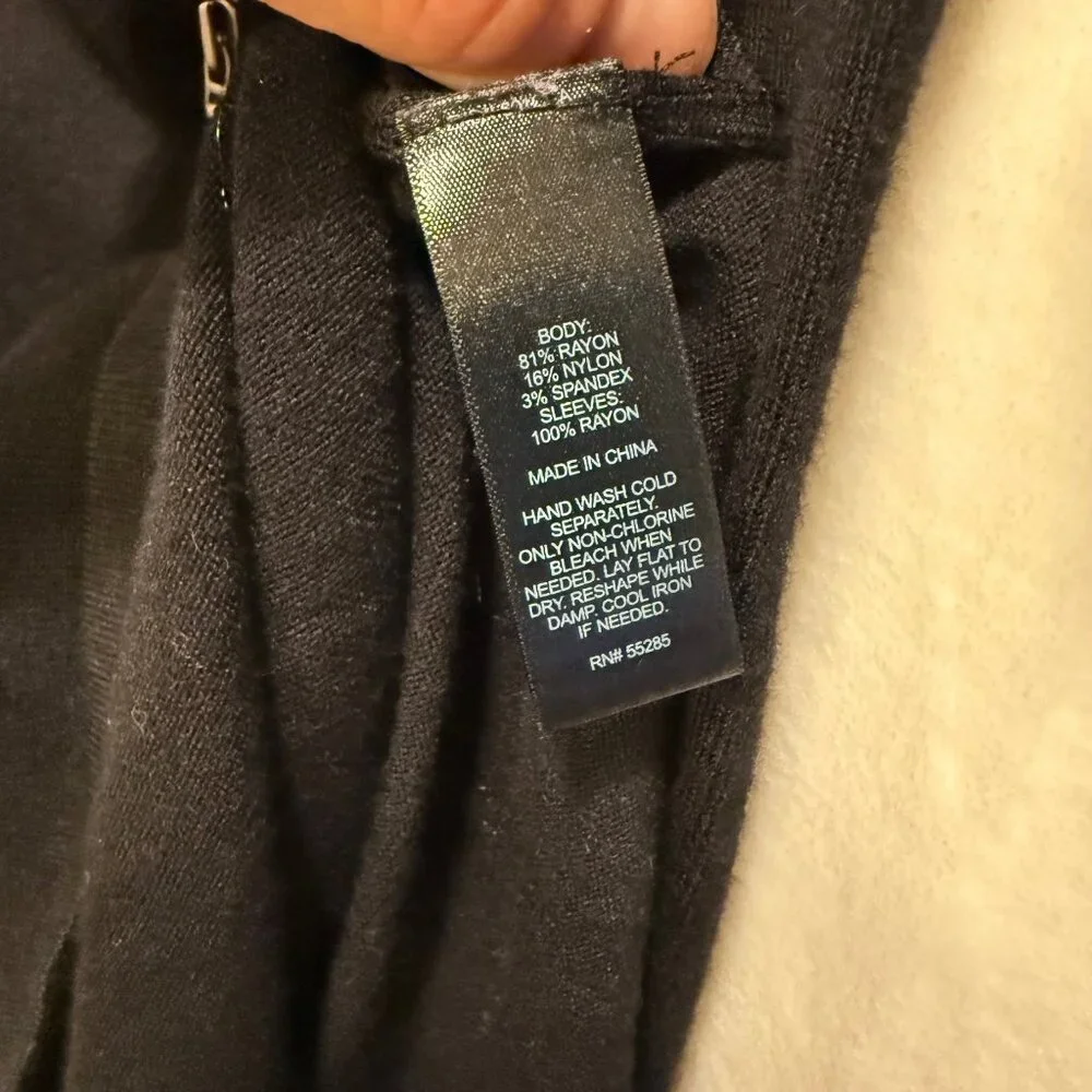 Express long sleeved knit black dress size XS. EXCELLENT condition - Picture 8 of 12